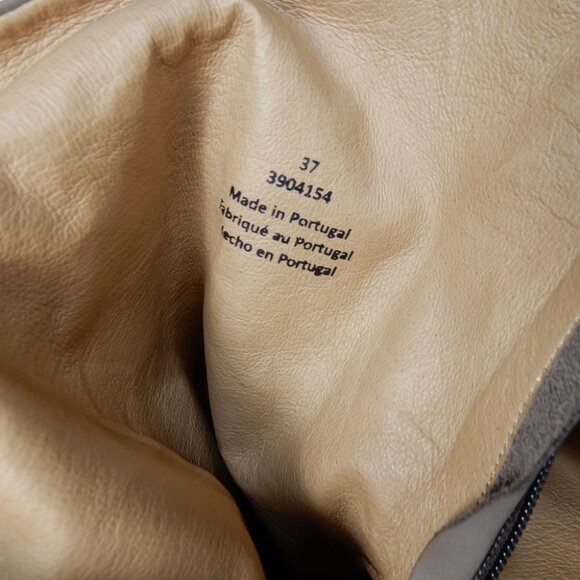 FREE PEOPLE Elle Block Heel Slouch Boots Size 39.5 9.5 Taupe Brown Leather NEW - Picture 12 of 14